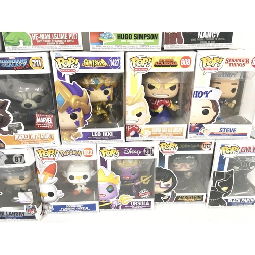 33 - A collection of 15 Funko PoP figures in original packaging.