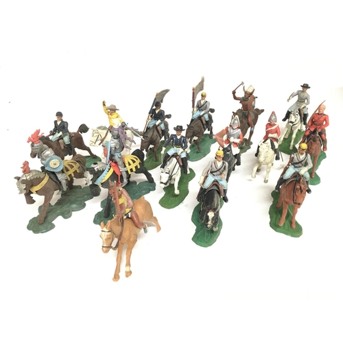 339 - A Collection of Vintage Britains Mounted Figures.