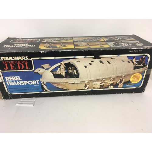 34 - Star Wars boxed Rebel Transport incomplete. Includes instructions leaflet and part used sticker shee... 