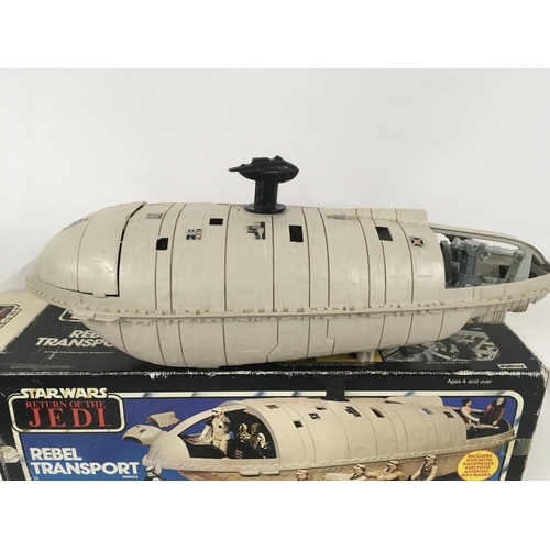 34 - Star Wars boxed Rebel Transport incomplete. Includes instructions leaflet and part used sticker shee... 