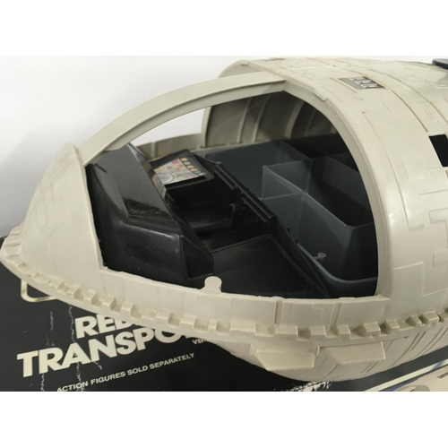 34 - Star Wars boxed Rebel Transport incomplete. Includes instructions leaflet and part used sticker shee... 