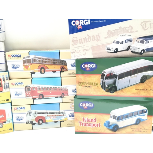 348 - A Box Containing Corgi Classics including Buses and Trucks.