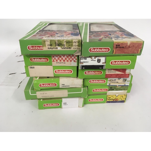 35 - A collection of 12 boxed Subbuteo football teams