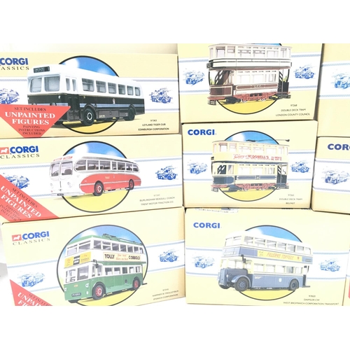 353 - a Collection of Corgi Classic Buses and Trams.