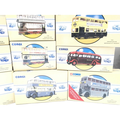 353 - a Collection of Corgi Classic Buses and Trams.