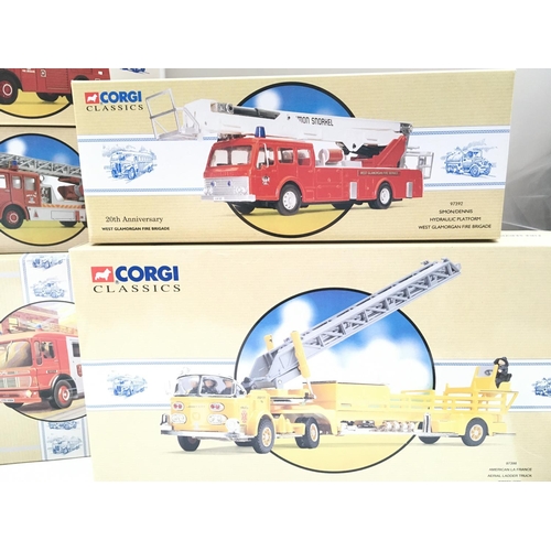 358 - A Collection of Boxed Corgi Classics Fire Service Vehicles.