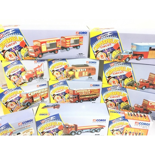 362 - A Collection of Boxed Corgi Chipperfeilds Circus Vehicles.