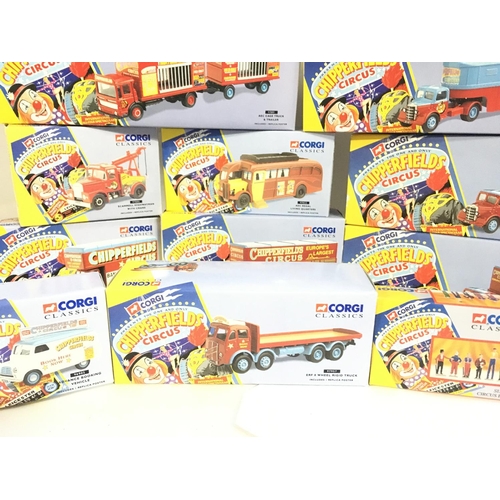 362 - A Collection of Boxed Corgi Chipperfeilds Circus Vehicles.