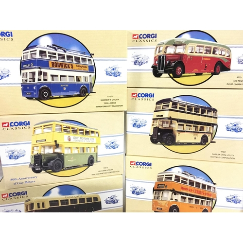 363 - A Collection of Corgi Classic Busses boxed.