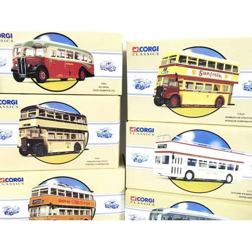 363 - A Collection of Corgi Classic Busses boxed.