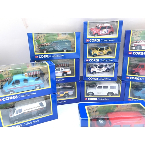 368 - A Box containing Boxed Corgi Vehicles including Minis. Police Vehicles Etc.