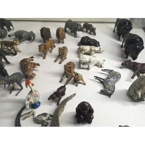 369 - A collection in excess of 50 metal animals by Britains etc