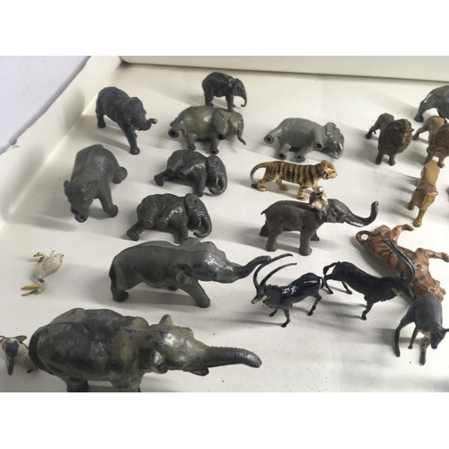 369 - A collection in excess of 50 metal animals by Britains etc