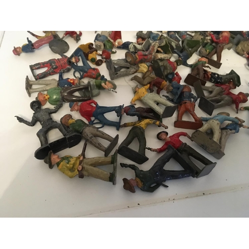 386 - A Collection in excess of 85 metal toy figures by LONE STAR..HILLCO..BRITAINS etc. Theme is cowboys