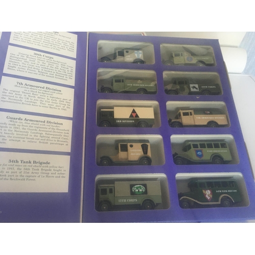 392 - Three boxed sets of vehicles featuring D-Day. Battle of Britain and London. By Corgi