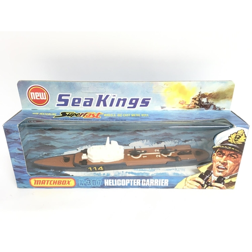 422 - 2 X Boxed Matchbox Sea Kings. A Helicopter Carrier #K-307 and a Guided Missile Destroyer #K-308. Bot... 