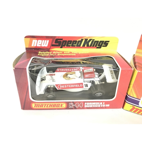 440 - A Boxed Matchbox Formula 1 Surtees 16 # K-K-44 and a Matchbox Thunderclap K-34. Both un punched.