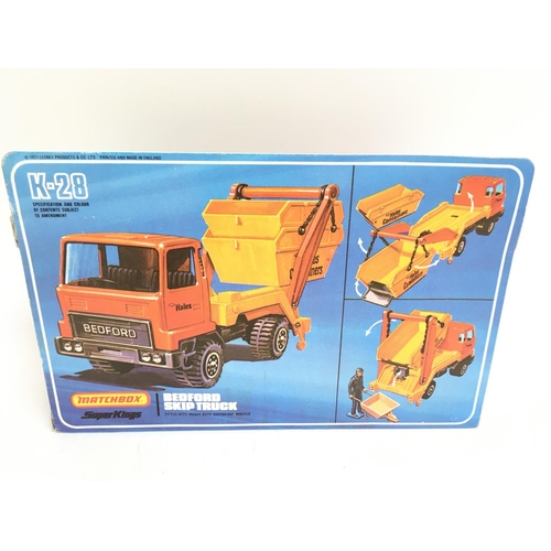 444 - A Boxed Matchbox Bedford Skip Truck K-28.