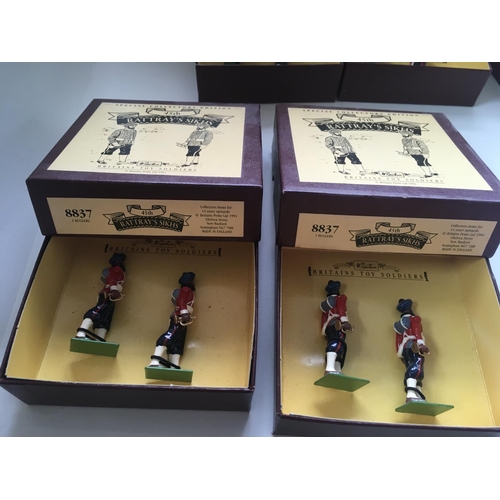 459 - Collection of 6 sets boxed Britain metal figures all 45th Rattrays Sikhs. 2x 8838. 2x 8837. 3x 8836