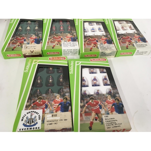 46 - A collection of 10 boxed Subbuteo football teams.