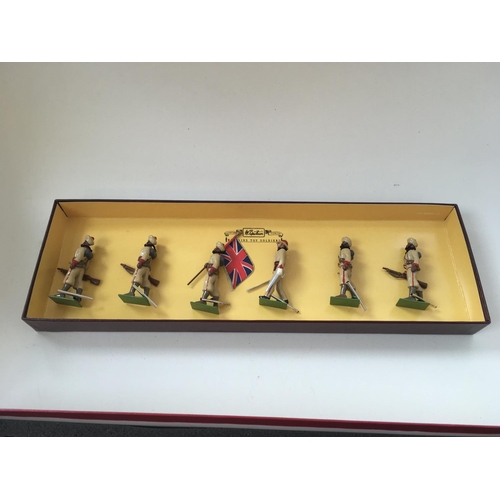 473 - A collection of 4x Boxed Britain Toy Soldiers featuring.. 8951 central India horse..00167 French arm... 