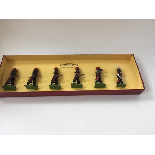 473 - A collection of 4x Boxed Britain Toy Soldiers featuring.. 8951 central India horse..00167 French arm... 