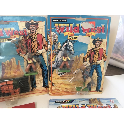 479 - A collection of 5 sets of Britains Wild West sets of Cowboys and Indians and 1 set Knights of the Sw... 