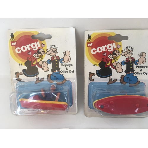 497 - A trade pack of Popeye & Olive Olympic by Corgi. Pack contains six models