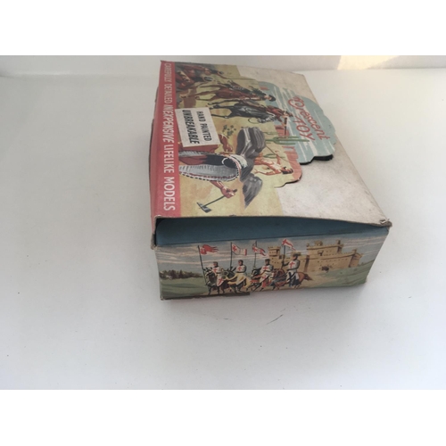 498 - Two boxes of Crescent model figures. One box features 5 Indians. One box is a retailers box with 3 d... 