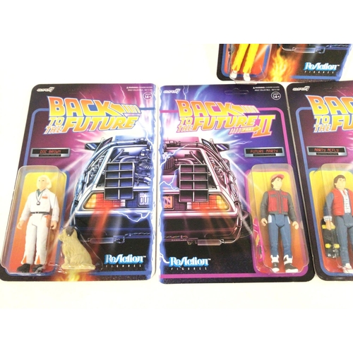 50 - 5 x Carded Re Action Back to The Future Figures.