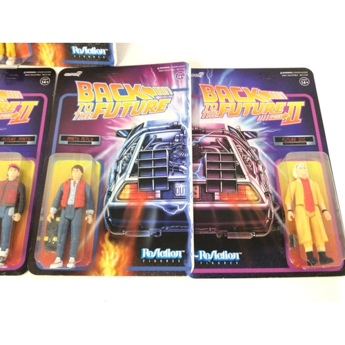 50 - 5 x Carded Re Action Back to The Future Figures.