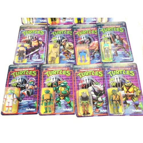 51 - 12 X Carded Re action Figures. Teenage Mutant Ninja Turtles.