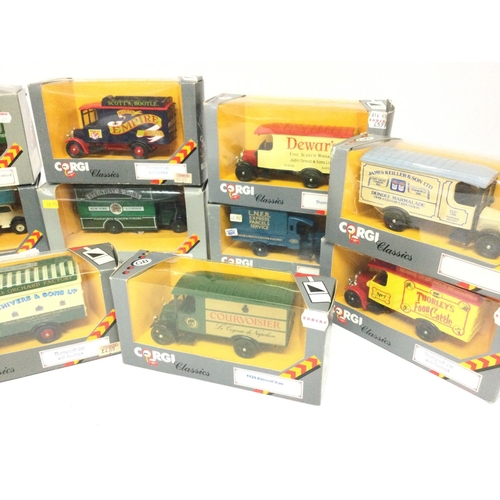 549 - A Box Containing a Large Collection of Corgi Classics including Buses and Trucks.