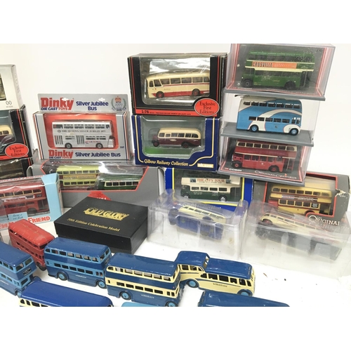 583 - A Collection of Various Die-Cast Buses. Some Boxed Including Dinky Efes etc.