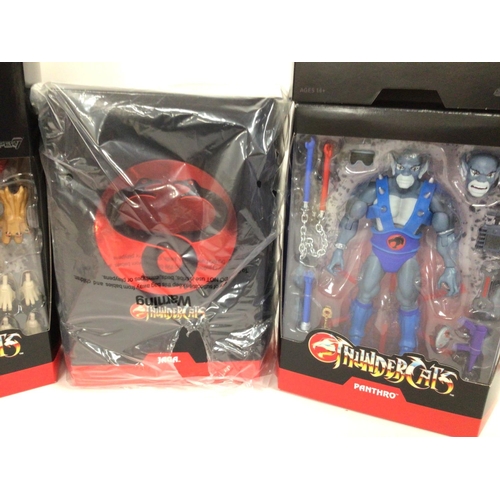 59 - 4 X Boxed Super 7 Thundercats Figures. Including Grune. Lion-o. Jaga and Panthro.