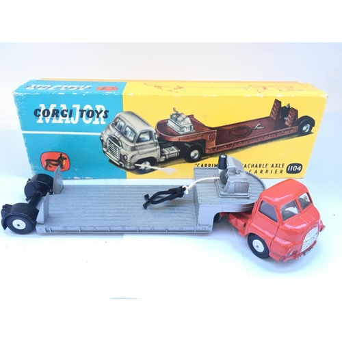 599 - A Boxed Corgi Carrimore Detachable Axle Machinery Carrier #1104.