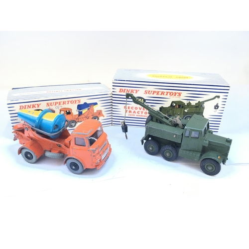 600 - A Boxed Dinky Lorry Mounted Cement Mixer #960 and a Recovery Tractor #661.