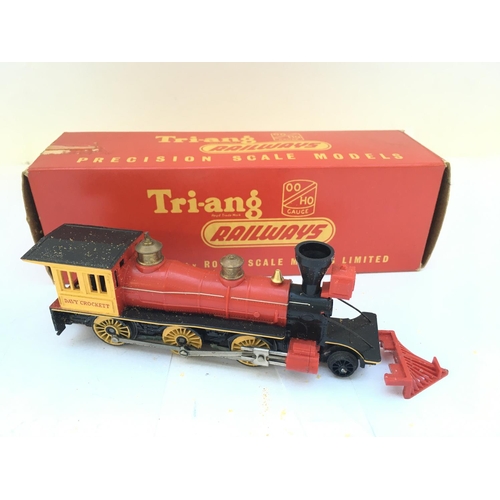 610 - A Boxed Tri-Ang 2-6-0 Old Time Locomotive Davy Crockett. #R.358S.