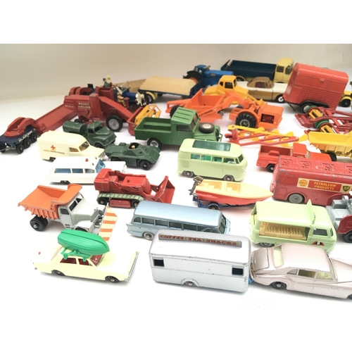 612 - A Box Containing a Collection of Playworn Diecast including Matchbox. Corgi. Etc.