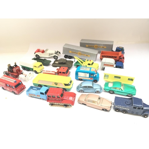 612 - A Box Containing a Collection of Playworn Diecast including Matchbox. Corgi. Etc.