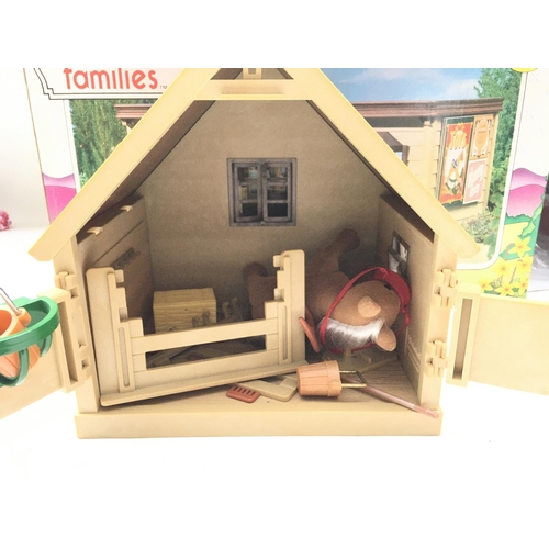 619 - 2 X Boxed Sylvanian Families Playsets a Pony and Stable and a Village Store. (2).