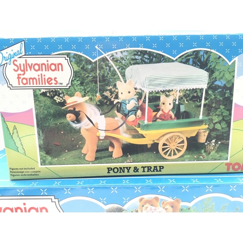 620 - 2 X Boxed Sylvanian Families Playsets. A Pony and Trap. A Country Bus. (2).