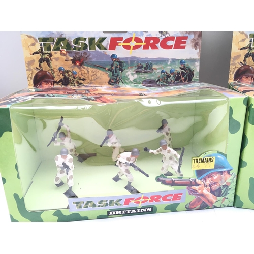 624 - 2 X Boxed Britains Task Force Sets. An Artic Set and a Desert Storm Jeep gun Crew #7611.