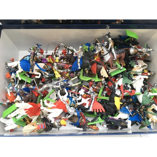 646 - A box Containing a Large Collection of Britains Mounted Knigjts.