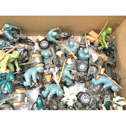 648 - A box Containing a Collection of Britains Motorcycles and Teams.