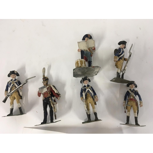 65 - A collection of 6 model lead soldiers believed to be Shrapnel Charlie pieces.