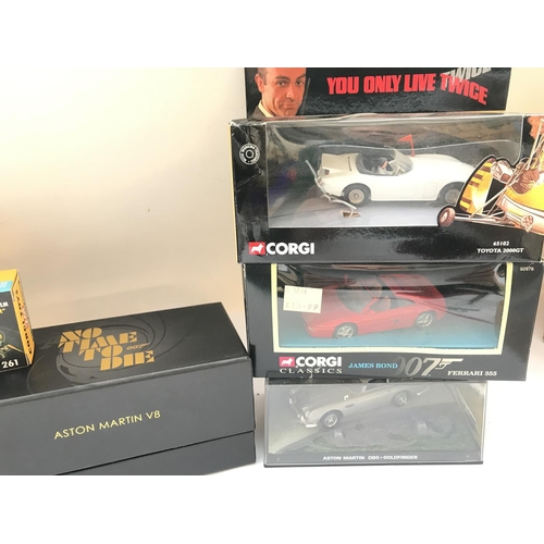 652 - A Collection of Boxed Corgi James Bond Cars. No Reserve.