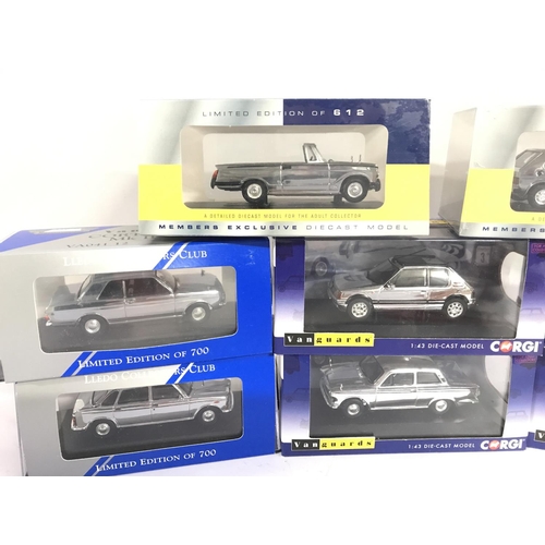 659 - A Collection of 8 Corgi Vanguards and Lledo Crome collectors club Diecast.