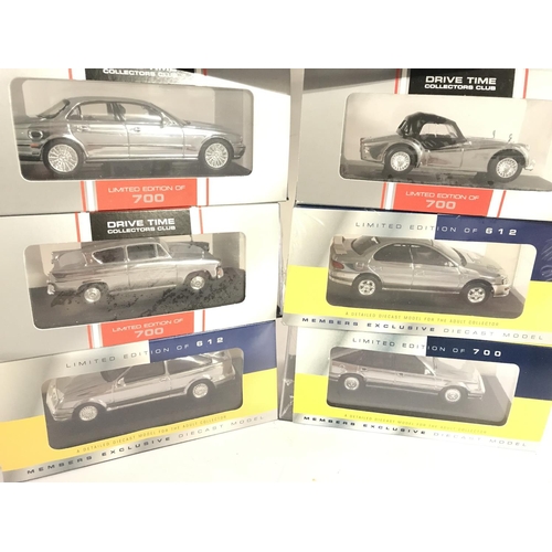 660 - A Collection of 7 Boxed Vanguards Crome Collectors club models.