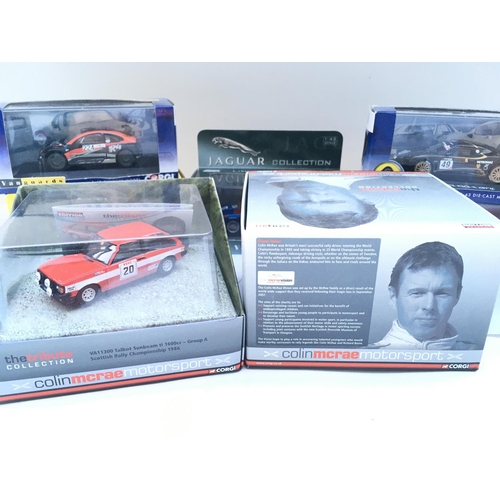 662 - A Collection of boxed Vanguards Racing Cars including a Corgi Colin McRae Motorsport Car.